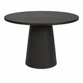 Okrągły stół do jadalni z czarnego MDF, Ø 120 cm, wysokość 75 cm