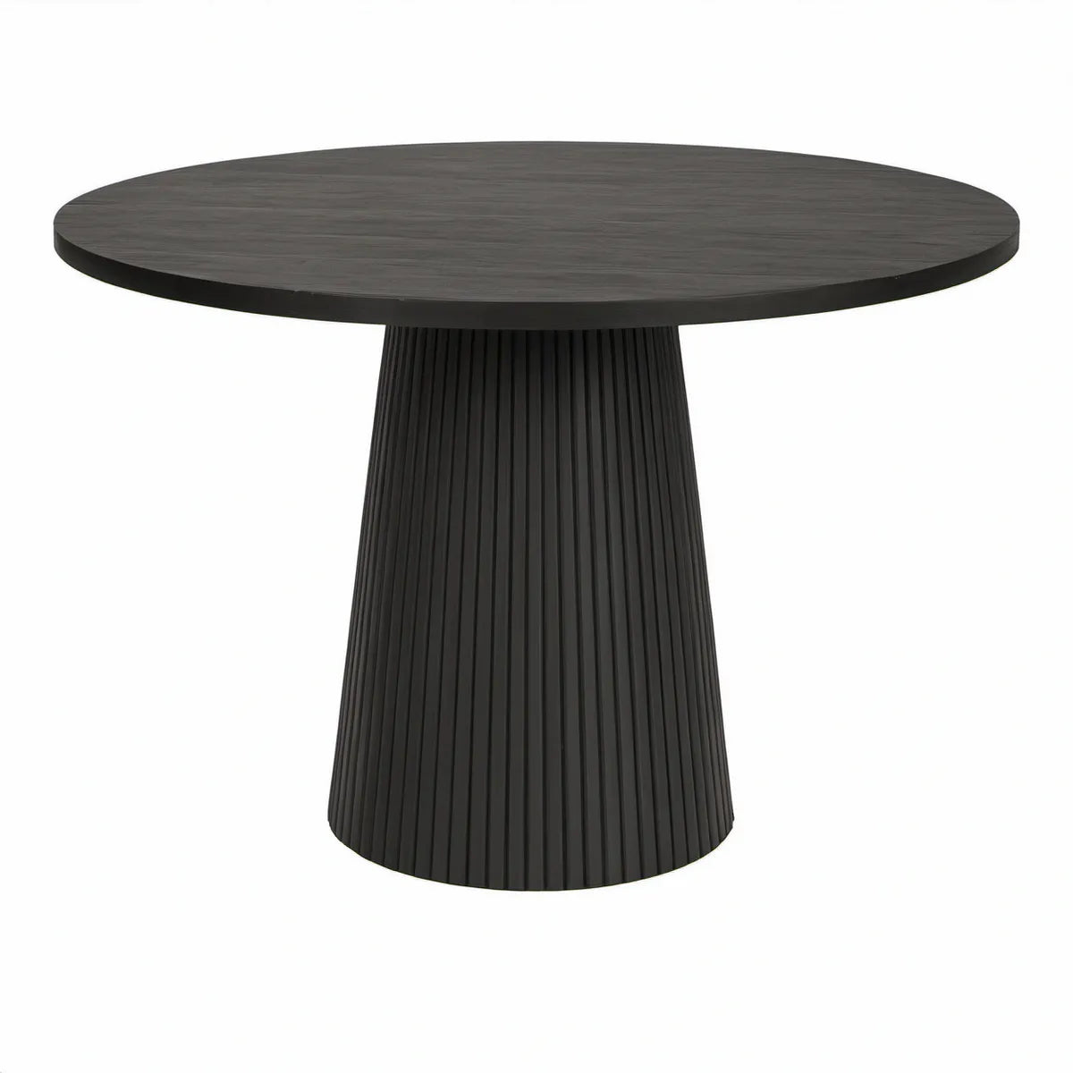 Okrągły stół do jadalni z czarnego MDF, Ø 120 cm, wysokość 75 cm