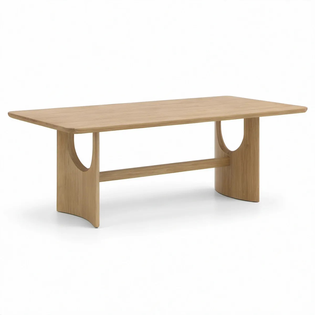 Prostokątny stół 180 x 90 x 75 cm z MDF w okleinie naturalnego dębu, jasny dąb